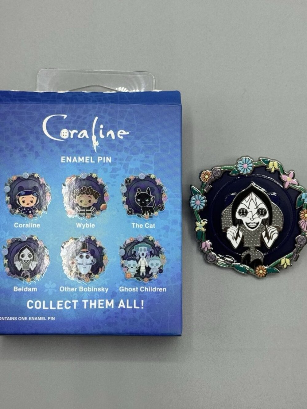 Coraline Floral Stained Glass Blind Box Pin New Open Box BELDAM